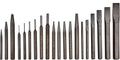 Mayhew Tools 61020 Pro Punch and Chisel Set, 20-Piece , Black