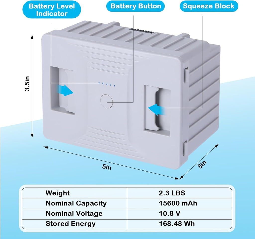 15600mA Car Refrigerator Battery 5-18 hours Long-lasting, Freezer Fridge Cooler, for Car, RV, Camping and Home Use