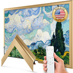 Pale Gold Scoop 65" Alloy Deco TV Frame - Compatible ONLY with Samsung The Frame TV and Pro TVs (Fits 2021-2026  LS03A  LS03B LS03C LS03D LS03FA LS03FW)