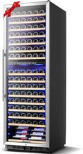 AAOBOSI Wine Cooler Refridgerator 24 Inch, 176 Bottles Dual Zone Wine Fridge with Double-Layer Tempered Glass Door and Temperature Memory Fuction,Built-in or Freestanding.