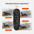 Amada Twin XL Adjustable Bed Frame and 14 Inch Cooling Gel Memory Foam Mattress Set, Head & Foot Incline, Wireless Remote, USB Ports, LED Night Light, Medium Firm Support