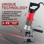 1300W Electric Hydraulic Hole Puncher Φ1/4"-4/5" hydraulic Punching Machine Punching Tool with 5 Dies for Iron Copper Aluminum Plate Angle Steel (PM20)