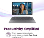 Lenovo Chromebook Duet - 2025 - Convertible Laptop - ChromeOS - 10.95" WUXGA IPS Touch Display - 4GB Memory - 64GB Storage - MediaTek Kompanio 838 - Luna Grey