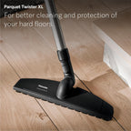 NEW Miele Guard M1 Parquet XL Bagged Canister Vacuum Cleaner with High Suction Power, Designed for Special Care of Hard Floors and Low-Pile Carpet, in Brilliant White