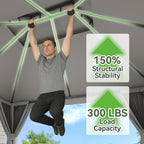Aoxun Outdoor Gazebo for Patio 10x12  Metal Frame Canopy with Double Roofs  Heavy Duty Party Tent and Shelter with Mosquito Netting and Privacy Screen for Backyard  Lawn  Garden  Deck