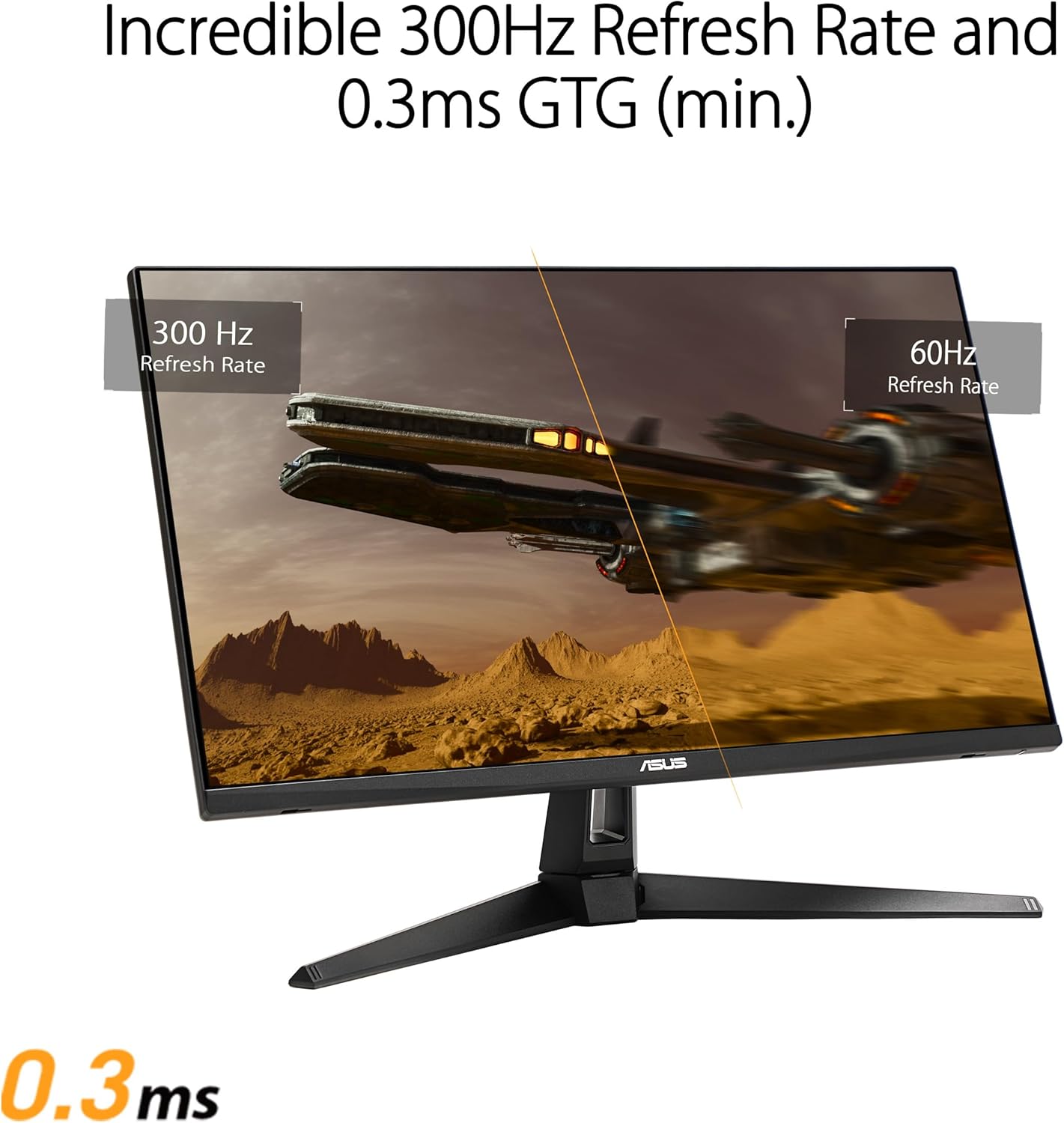 ASUS TUF Gaming 27” 1440P Monitor (VG27AQM5A) - QHD (2560x1440)  300Hz  Fast IPS  Extreme Low Motion Blur Sync  0.3ms  Speaker  95% DCI-P3  Shadow Boost  DisplayWidget Center  3 yr Warranty