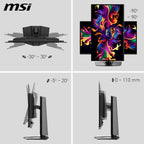 msi MAG 274QP QD-OLED X24 27-inch 2560 x 1440 (QHD) Gaming Monitor  240Hz  Adaptive-Sync  HDMI  DisplayPort  VESA Mountable  Tilt  Height Adjustable  Speaker  0.03ms  Black