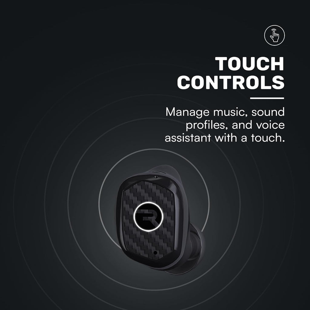 Raycon Impact Earbuds Military-Grade Impact Resistant  IP67 Bluetooth Earbuds with Stereo Sound  90 Hours of Battery Life  Active Noise Cancellation (Black)