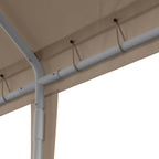 Carport Replacement Canopy Cover 10'x20' for Tent Top Garage Shelter Cover with Ball Bungees, 800D Oxford Replacement Cover Waterproof & UV Protection, Not Included Frame (Light Brown)
