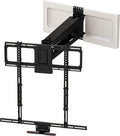 MantelMount MM540 - Above Fireplace Pull Down TV Mount for 44" to 80" Screen TVs to 90 lbs  with Patented auto-straightening  Adjustable Stops  Heat Sensor Handles & Paintable Covers