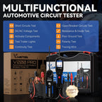 VDIAGTOOL V200 Pro Automotive Circuit Tester, Power Circuit Probe Tester Breaker Finder Tool, 12/24V Electrical Open Short Circuit Finder, Wire Tracer, AC/DC Trailer Relay Fuse Test for 99% Cars