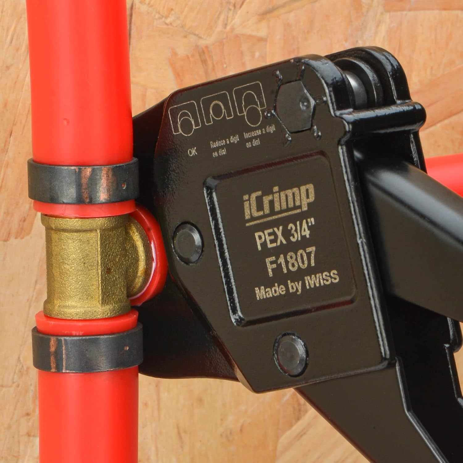iCrimp IWS-1807CN PEX Crimping Tool Kit with PEX Crimpers, PEX Tubing Cutter, Copper Ring Removal Tool for 1/2’’ & 3/4’’ Copper Crimp Rings, Meets ASTM F1807 Standard
