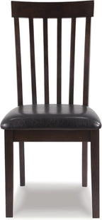 Signature Design by Ashley Hammis Rake Back Dining Room Chair, Set of 2, Dark Brown