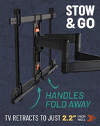 ECHOGEAR XL TV Wall Mount for Screens Up to 90" - Full Motion TV Bracket w/Handles to Extend, Swivel & Tilt Screen for No Fingerprints - Easy DIY w/Included Hardware - Perfect for QLED & OLED TVs
