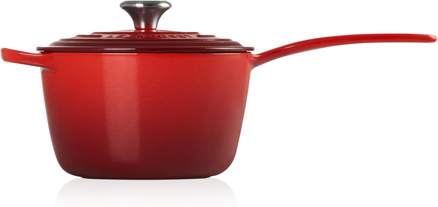 Le Creuset Enameled Cast Iron Signature Saucepan, 2.25 qt., Cerise