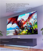 Epson EpiqVision Ultra LS800 Ultra Short Throw 3-Chip 3LCD Smart Streaming Laser Projector  4 000 Lumens  4K PRO-UHD  HDR  150" Class  Android TV  2.1ch Yamaha Built-in Speakers - White (Renewed)