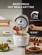 TOSHIBA OriginTaste Rice Cooker 10-Cup Uncooked, Fuzzy Logic, 15-in-1 Functions, Digital Display, Delay Timer, Keep Warm, Nonstick Inner Pot, White