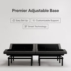 Nectar Split King Adjustable Base & 12” Hybrid Mattress (New Version) - Head & Foot Incline - Medium Firm Memory Foam & Coils - Cooling Layer - 3 Massage Settings - 365-Night Trial & Forever Warranty