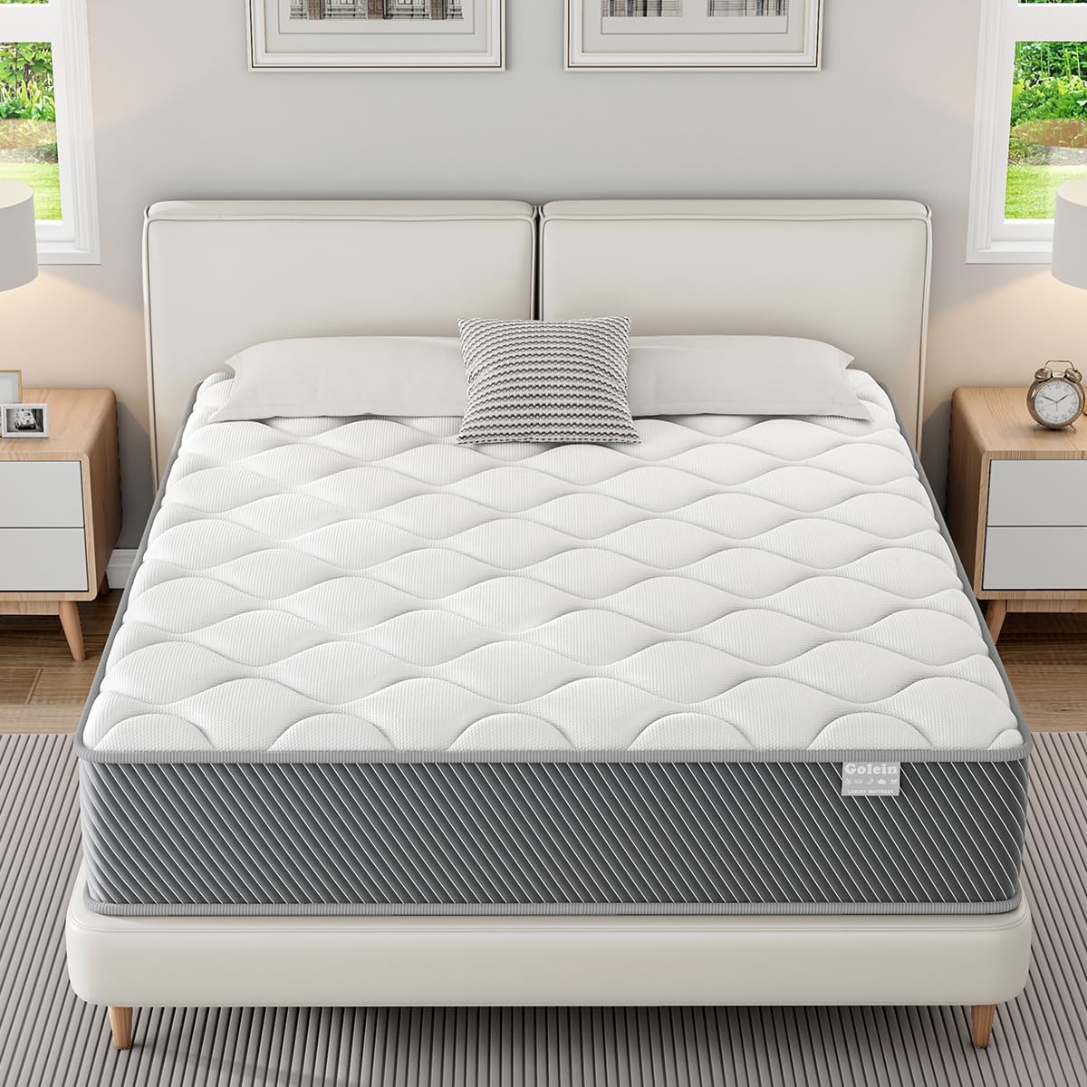 Queen Mattress, 12 Inch Memory Foam Queen Size Mattresses, Hybrid Mattress in a Box with Pocket Spring for Motion Isolation, Pressure Relief, CertiPUR-US, Medium Firm 80"x60"x12"
