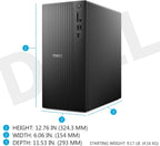 Dell Tower Desktop ECT1250 - Intel 10-core Core Ultra 5 225(Beats Ultra 7 165H)  16GB DDR5 5600MT/s RAM | 512GB M.2 SSD | Wi-Fi 6 | Copilot AI Windows 11 Pro | Wired Keyboard & Mouse | Black