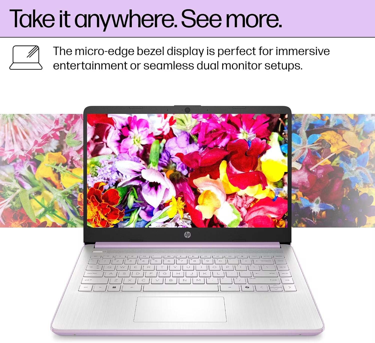 HP Ultrabook 14 Laptop Computer Business Study & Home 2025  Lifetime MS Office + Windows 11 Pro  Quad-Core Intel CPU  16GB RAM & 628GB Storage (128GB UFS+500GB Ext)  WiFi 6  HubxcelAccessory  Lavender