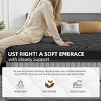 12 Inch Queen Luxury Hybrid Mattress - Gel Memory Foam & Pocket Springs for Cooling Comfort & Motion Isolation, CertiPUR-US Certified, in a Box