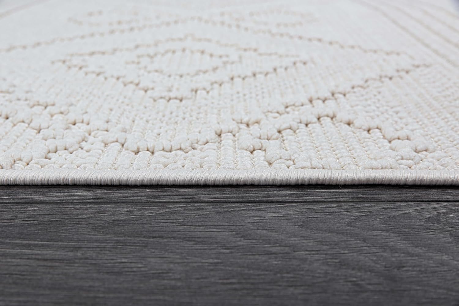 Beverly Rug Micro Loop Large Area Rug White 9x12 Modern Luxury Boho Geometric Durable Indoor Area Rugs for Living Dining Room Office Stain Resistant Non Shedding Casual Indoor Carpet White 9 x 12