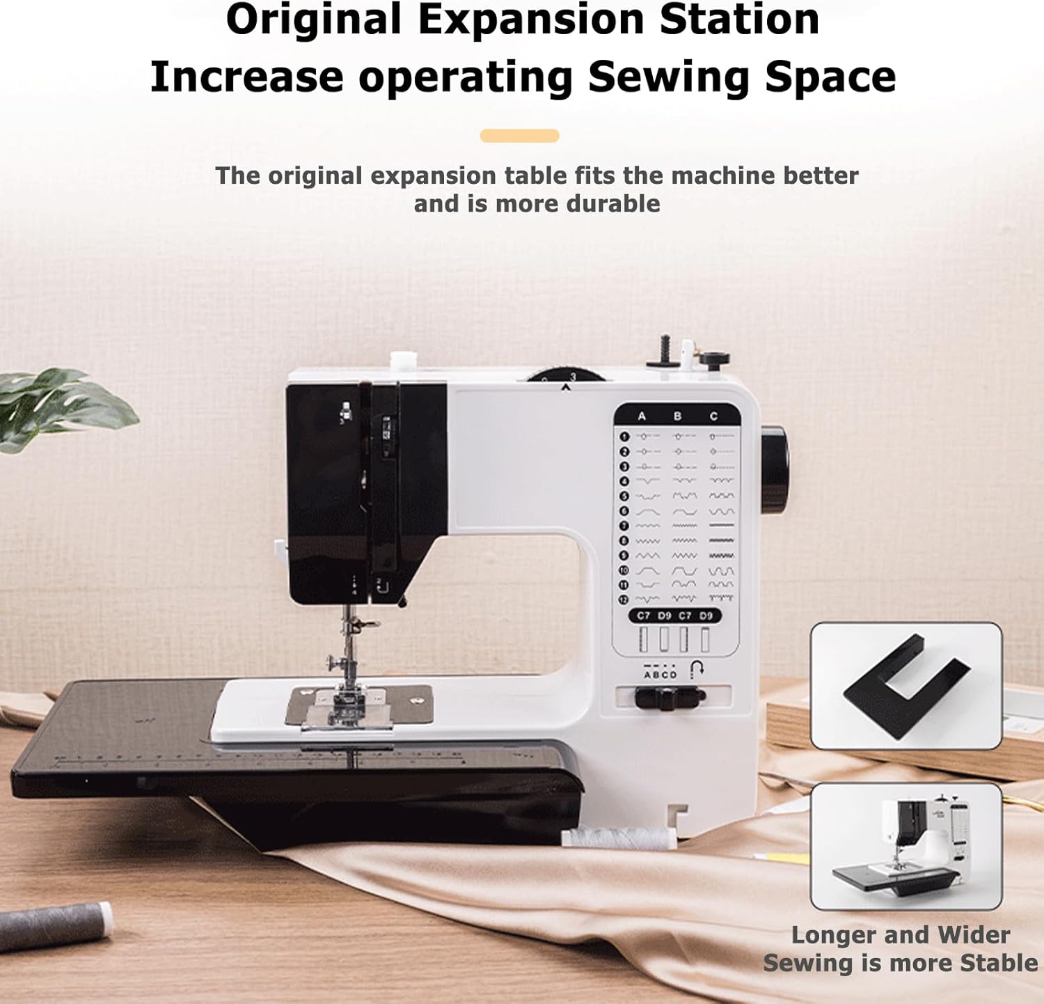 12 Stitches Mini Electric Sewing Machine with Sewing Table and 113 Pcs Sewing Kit Portable Sewing Machine with Dual Speed for Beginners
