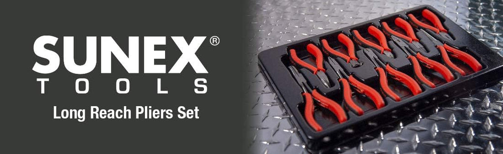 SUNEX TOOLS 3613V 7-Piece Long Reach Pliers Set