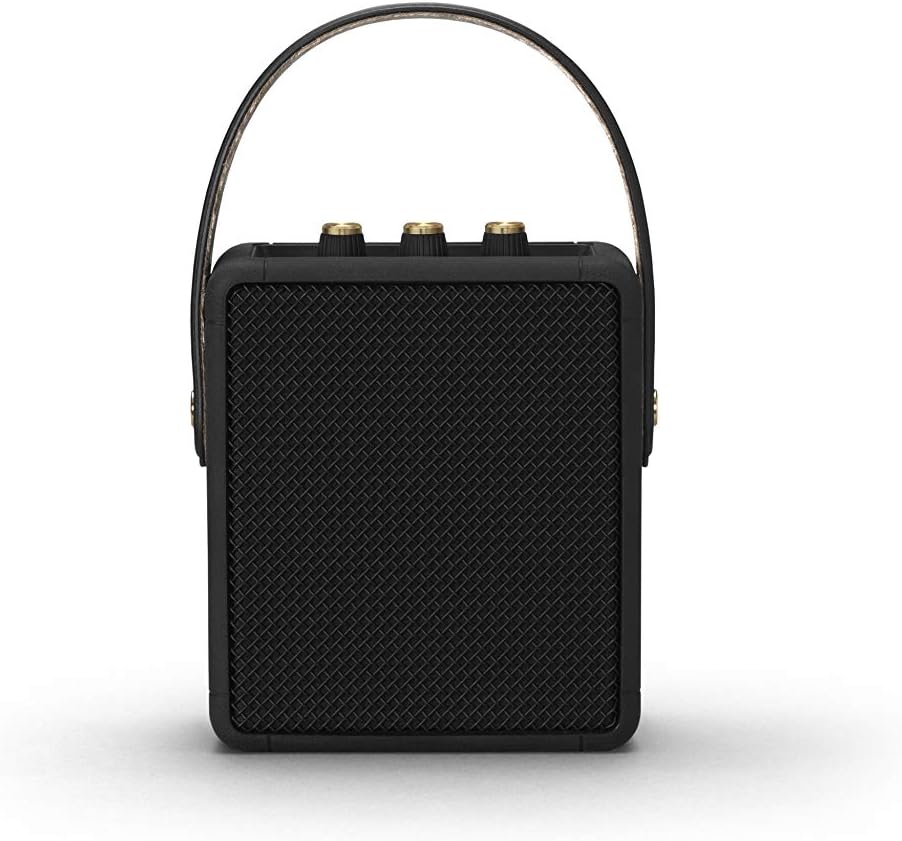 Marshall Stockwell II Portable Bluetooth Speaker  Black and Brass