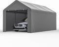 GOJOOASIS Carport 10x20 Car Ports Heavy Duty Outdoor Car Canopy Shelter Storage Tent Portable Garage with UV Protection, Waterproof & Rust-Proof, Easy Assembly for Cars, Trucks, Vehicles (Grey)