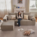 107.5" Cloud Sectional Couch with L-Shape Chaise, Modern Cloud Couch with Deep Seat, Modular Sectional Couches for Living Room, Apartment, Office, No Assembly Required