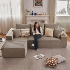 107.5" Cloud Sectional Couch with L-Shape Chaise, Modern Cloud Couch with Deep Seat, Modular Sectional Couches for Living Room, Apartment, Office, No Assembly Required