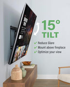 SANUS Height Adjustable Full Motion TV Wall Mount for 42" to 90" TVs - Raise or Lower TV 4" After Install - Maximizes Compatibility with Your Setup - 3 Step DIY w/Smooth Extension, Tilt & Swivel
