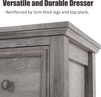 LGHM Dressers for Bedroom with 9 Drawers, 9 Drawer Dresser with Textured Borders, 58" W Chest of Drawers Closet Organizers and Storage Clothes - 6" Deep Drawer for Bedroom, Living Room,Gray