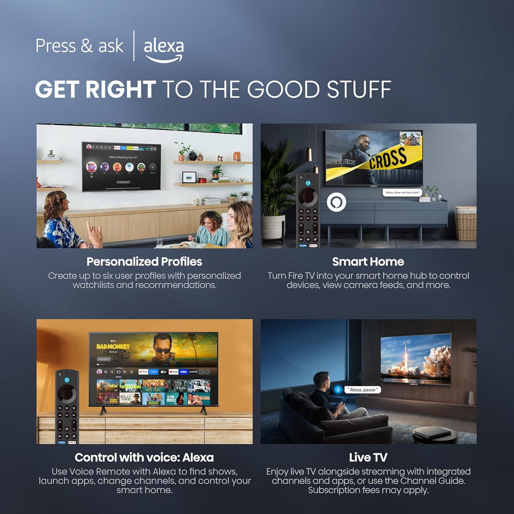 Hisense 55" Class A7 Series (55A7NF 2025 Model) 4K UHD Smart Fire TV  Voice Remote with Alexa  Wide Color Gamut  HDR10+  Dolby Vision  Dolby Atmos  Game Mode  ALLM  Stream Live TV Without Cable