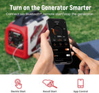 maXpeedingrods 4000 Watt Dual Fuel Inverter Generator with Bluetooth® Control Start and Display  RV Ready  Electric Start  Quiet for Outdoor Camping  Home Backup  Garden .PGMA Compliant