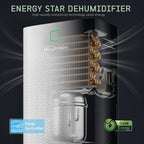 HOGARLABS 30 Pint Dehumidifiers for Home and Basements, with 3 Working Modes, Overflow Protection, and Auto Shut off Restart. Ultra Silent Dehumidifier with Drain Hose and Digital Control Panel.