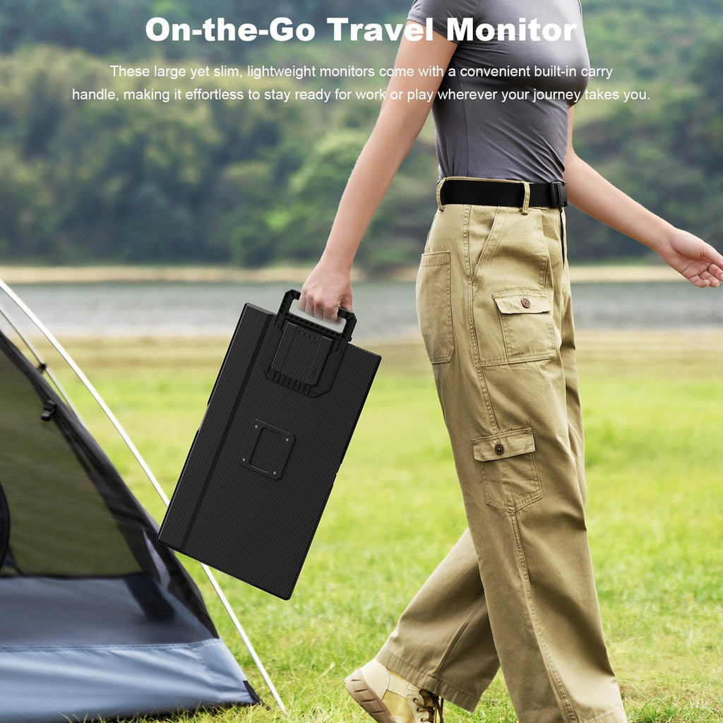 24" Large Portable Monitor  1080P FHD 100Hz Laptop Screen Extender  125% sRGB IPS Monitor Extender  USB C HDMI Office Gaming with Detachable Stand  Travel monitor for Window MAC Phone Xbox Switch