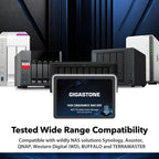 【NAS Certified】 GIGASTONE High Endurance SSD 512GB (2-Pack) Up to 550MB/s TLC Flash with SLC Caching 24/7 Reliable for Gaming/PC/NAS SSD 5-Year Warranty 2.5" SATA Internal Solid State Drives RAID Disk