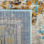 SAFAVIEH Area Rug 9x12 - Madison Collection - Large - Blue & Light Blue, Boho Chic Distressed Medallion Design, Non-Shedding & Easy to Clean, Ideal for Living Room, Bedroom, Dining Space (MAD473M)