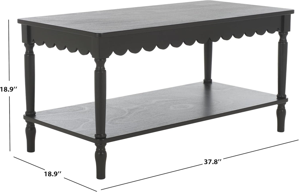 SAFAVIEH Home Collection Haven Matte Black Coffee Table