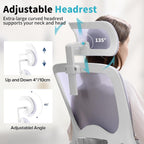 Ergonomic Office Chair,Mesh Office Chair with Lumbar Support,High Back Desk Chair with Flip-up Arms,400 lbs Big and Tall Computer Chair with Headrest,Comfy Desk Chairs (Lavender)