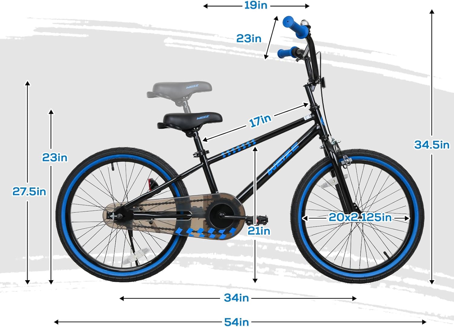 WEIZE Kids Bike, 16 20 Inch Children Bicycle for Boys Girls Ages 4-12 Years Old, Rider Height 41-62 Inch, Coaster Brake, Multiple Color Options