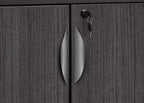Regency Legacy Stand Up Storage Cabinet Quad with Bookcase End- Ash Grey