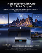 Anker Prime Docking Station (DL7400)  14-Port Triple Display with DisplayLink  140W Max  Smart Display  Triple 4K 60Hz  Cooling Fan  for macOS and Windows (The Latest DisplayLink Driver Required)