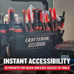 CRAFTSMAN TRADESTACK Tool Bag, 22.5”, Durable Polyester, Black and Red (CMST21450)