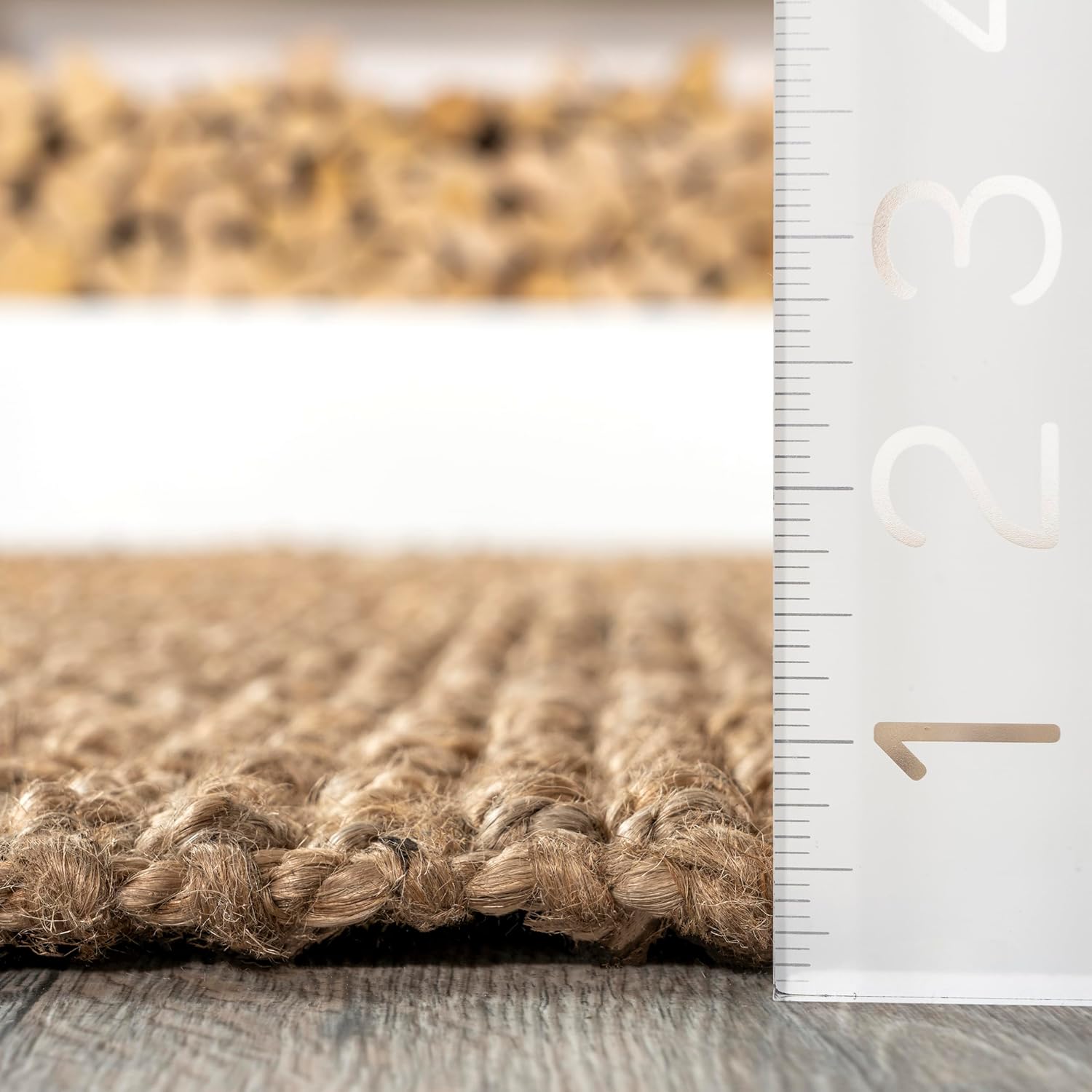 Nuloom Ashli Hand Woven, Natural, 7'6" x 9'6", Farmhouse, Jute, Soft and Textured, High Traffic, Stain Resistant, Easy Clean, Durable Area Rug for Bedroom, Living Room, Dining, Den, Foyer, Entryway