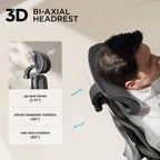 Hbada E3 Air Ergonomic Office Chair, Big and Tall Office Chair - with 3-Zone Dynamic Lumbar Support, 3D Adjustable Headrest, 3D Adjustable Armrests, Swivel Computer Chair, Black(No Footrest)