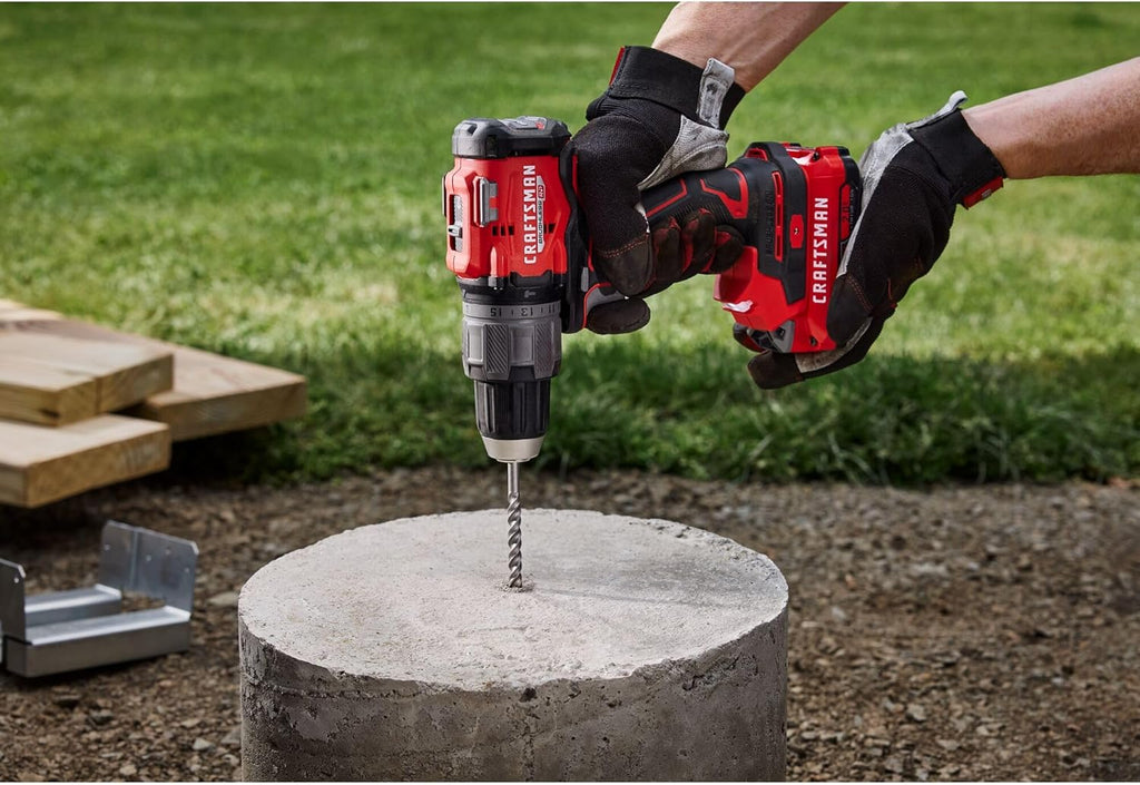 CRAFTSMAN V20 1/2 Inch Cordless Hammer Drill, Bare Tool Only (CMCD726B)
